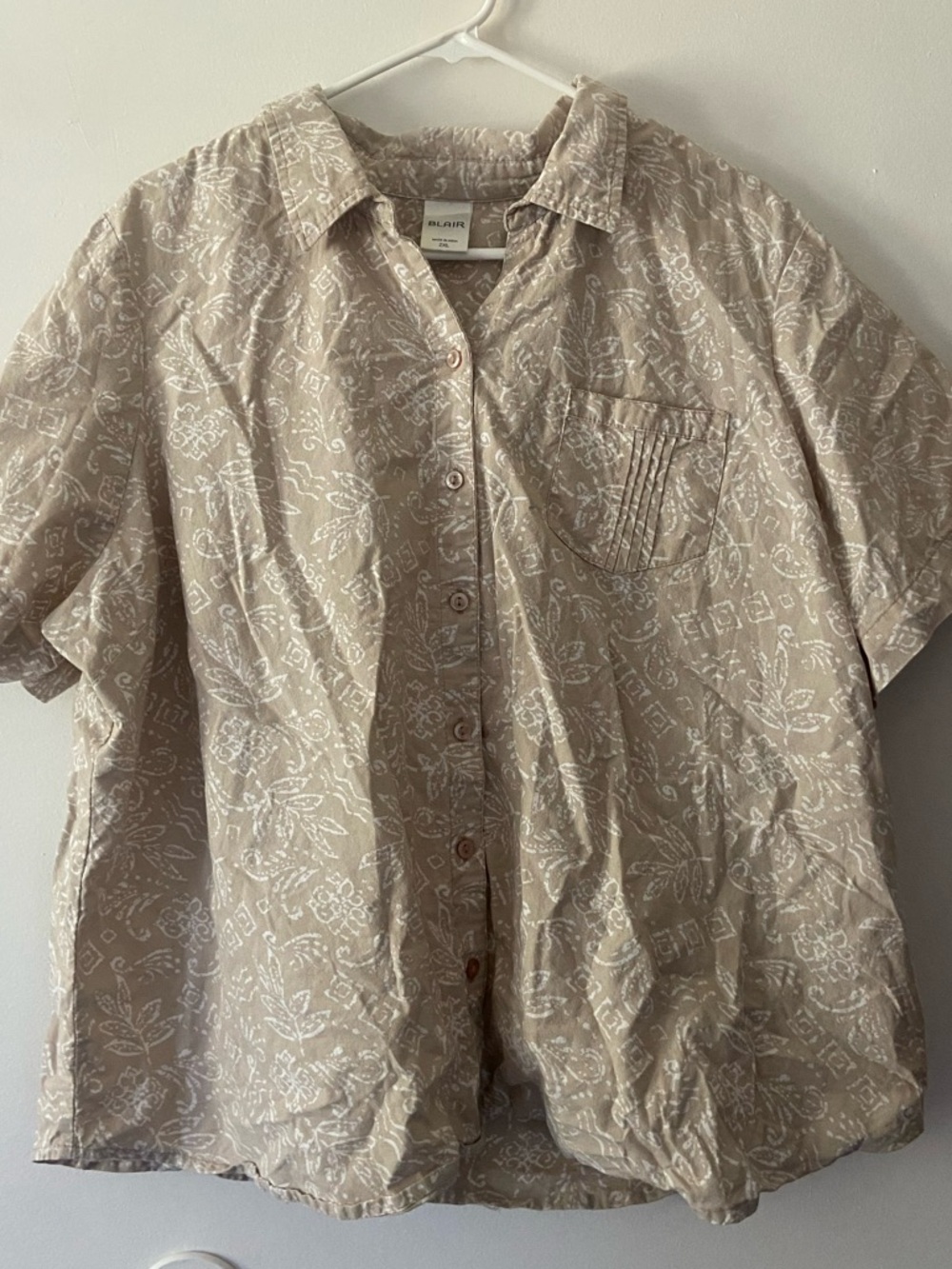 BLAIR Button Up Short Sleeve Top